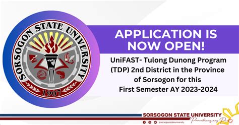 SORSOGON STATE U OPENS APPLICATION FOR .